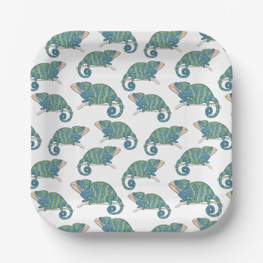 Chameleon Pattern Papieren Bordje (Voorkant)