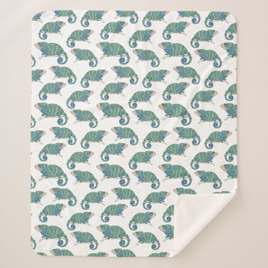 Chameleon Pattern Sherpa Deken (Voorkant)