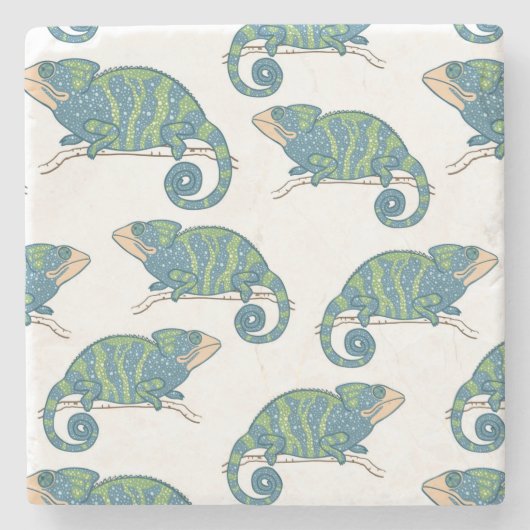 Chameleon Pattern Stenen Onderzetter (Voorkant)