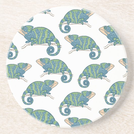 Chameleon Pattern Zandsteen Onderzetter (Voorkant)