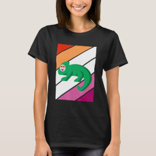Chameleon Pride Lesbische Vlag LGBTQ Trots Ally Pr T-shirt