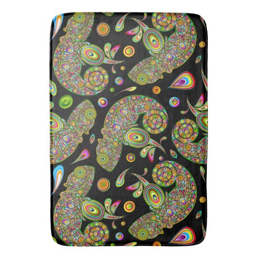 Chameleon Psychedelic Fantasy Badmat (Voorkant Verticaal)