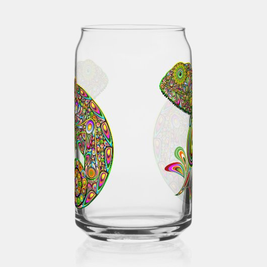 Chameleon Psychedelic Fantasy Blikvorm Glas (Rechts)