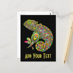 Chameleon Psychedelic Fantasy Briefkaart