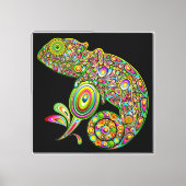 Chameleon Psychedelic Fantasy Canvas Afdruk (Voorkant)