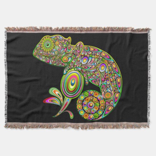 Chameleon Psychedelic Fantasy Deken (Voorkant)