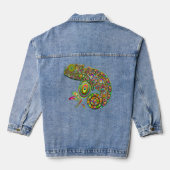 Chameleon Psychedelic Fantasy Denim Jacket (Achterkant)