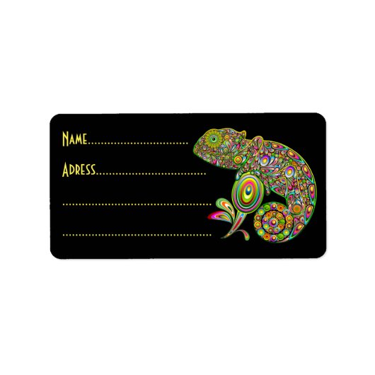 Chameleon Psychedelic Fantasy Etiket (Voorkant)