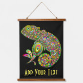 Chameleon Psychedelic Fantasy Hangend Wandkleed (Voorkant)