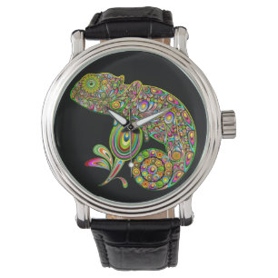 Chameleon Psychedelic Fantasy Horloge