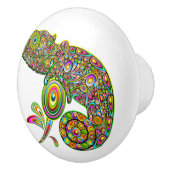 Chameleon Psychedelic Fantasy Keramische Knop (Rechts)