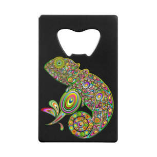 Chameleon Psychedelic Fantasy Kredietkaart Flessenopener