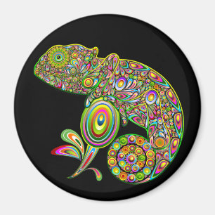 Chameleon Psychedelic Fantasy Magneet