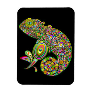 Chameleon Psychedelic Fantasy Magneet