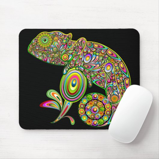 Chameleon Psychedelic Fantasy Muismat (Met muis)