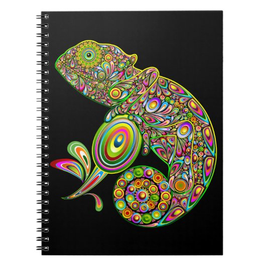 Chameleon Psychedelic Fantasy Notitieboek (Voorkant)