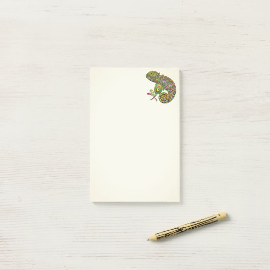 Chameleon Psychedelic Fantasy Post-it® Notes (Op bureau)
