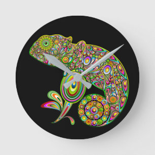 Chameleon Psychedelic Fantasy Ronde Klok
