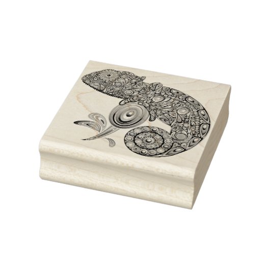 Chameleon Psychedelic Fantasy Rubberstempel (Stempel)