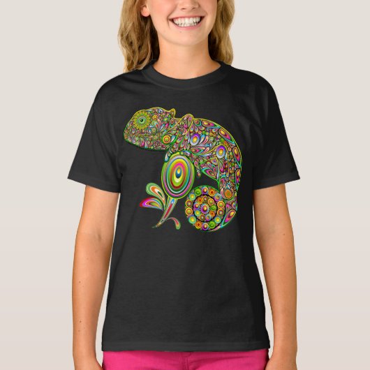 Chameleon Psychedelic Fantasy T-shirt (Voorkant)