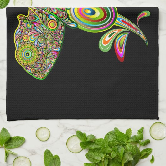 Chameleon Psychedelic Fantasy Theedoek (Gevouwen)