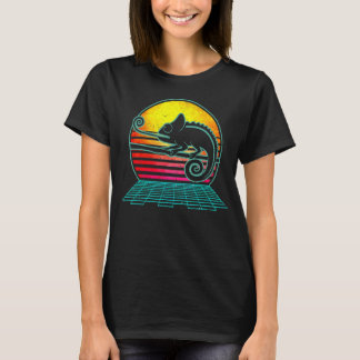Chameleon Retro  80s stijlreptiel T-shirt