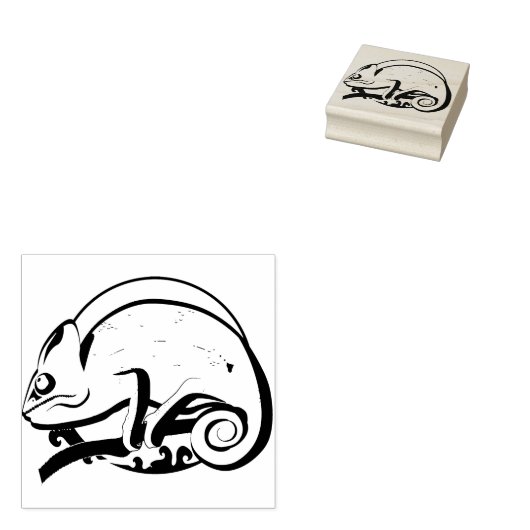 Chameleon Rubberstempel (Gestempeld)