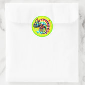 Chameleon Stropdas-Dye Ronde Sticker (Tas)