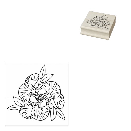 Chameleon Swirl Rubberstempel (Gestempeld)