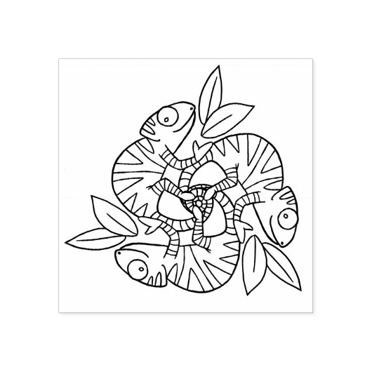 Chameleon Swirl Rubberstempel (Afrduk)
