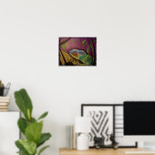 Chameleon uit de oorspronkelijke kunstwerken poster (Thuiskantoor)