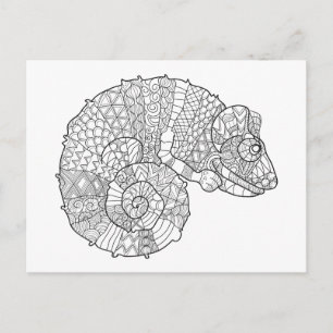 Chameleon Zendoodle Briefkaart