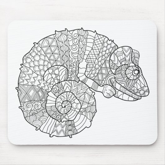 Chameleon Zendoodle Muismat (Voorkant)