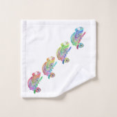 Chameleons colorés (Gant de toilette)