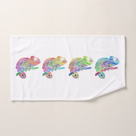 Chameleons colorés (Serviette à main)