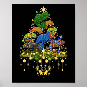 Chameleons Kerstboom - Lichtenvakantiedagen Chamel Poster