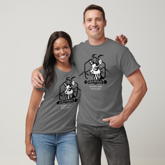 Chamois in Chamonix Custom Franse Alpine T-shirt (Unisex)