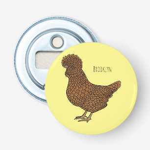 Chamois polish cartoon button flesopener