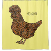 Chamois polish cartoon douchegordijn (Voorkant)