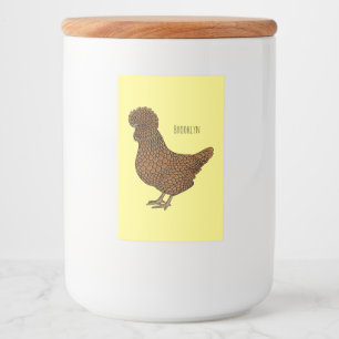 Chamois polish cartoon voedselcontainer etiket