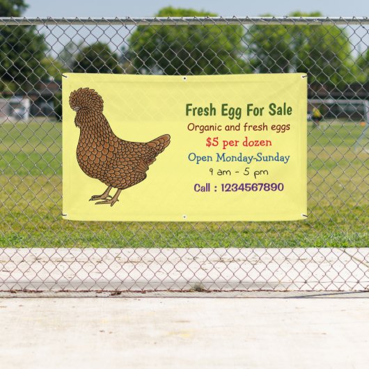 Chamois polish Chicken verse egg sign voor verkoop Spandoek (Insitu)