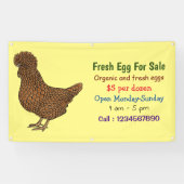 Chamois polish Chicken verse egg sign voor verkoop Spandoek (Horizontaal)