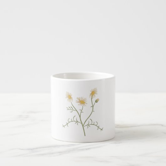 Chamomile Botanical Illustration Coffee Mug Espresso Kop (Voorkant)