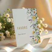 Chamomile & Eucalyptus Favors Sign Reclamebord Met Voetstuk