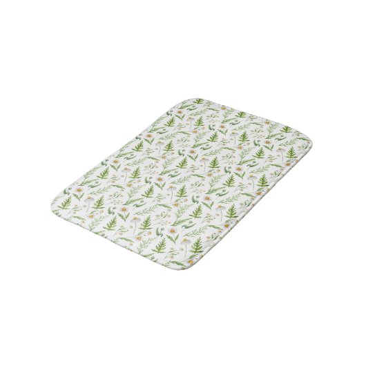 Chamomile Flower Botanical Rustitern Pattern Badmat (Gekanteld)