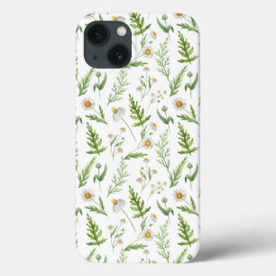 Chamomile Flower Botanical Rustitern Pattern iPhone 13 Hoesje