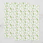 Chamomile Flower Botanical Rustitern Pattern Feestdagenkaart (Voorkant / Achterkant)