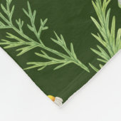 Chamomile Flower Botanical Rustitern Pattern Fleece Deken (Hoek)