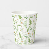 Chamomile Flower Botanical Rustitern Pattern Papieren Bekers (Rechts)