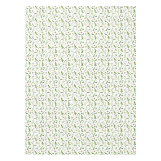 Chamomile Flower Botanical Rustitern Pattern Tafelkleed (Voorkant)